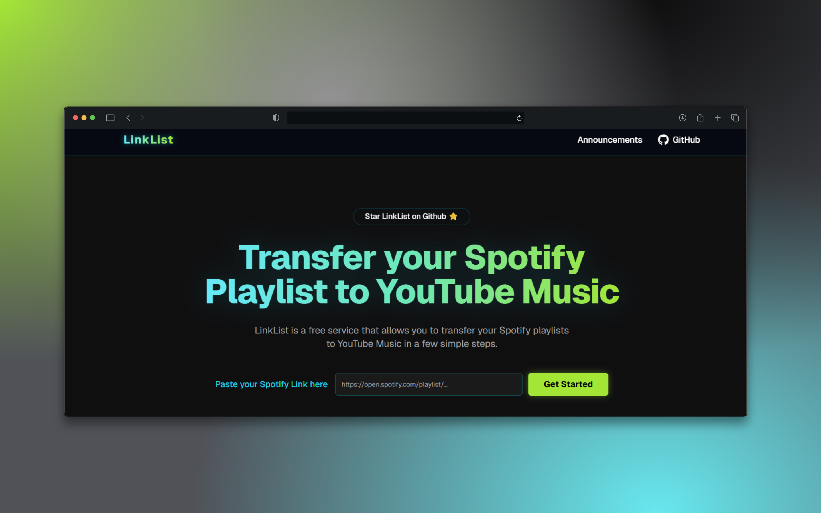 LinkList - Migrador de Spotify a YouTube Music